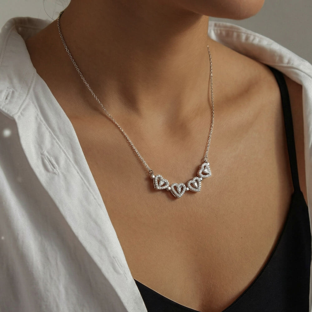 To My Wonderful Niece - Magnetic Hearts Necklace Gift Set