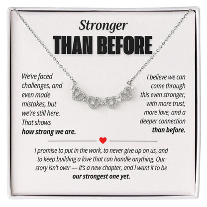 Stronger Than Before Necklace for Her – Magnetic Hearts Reconciliation Gift