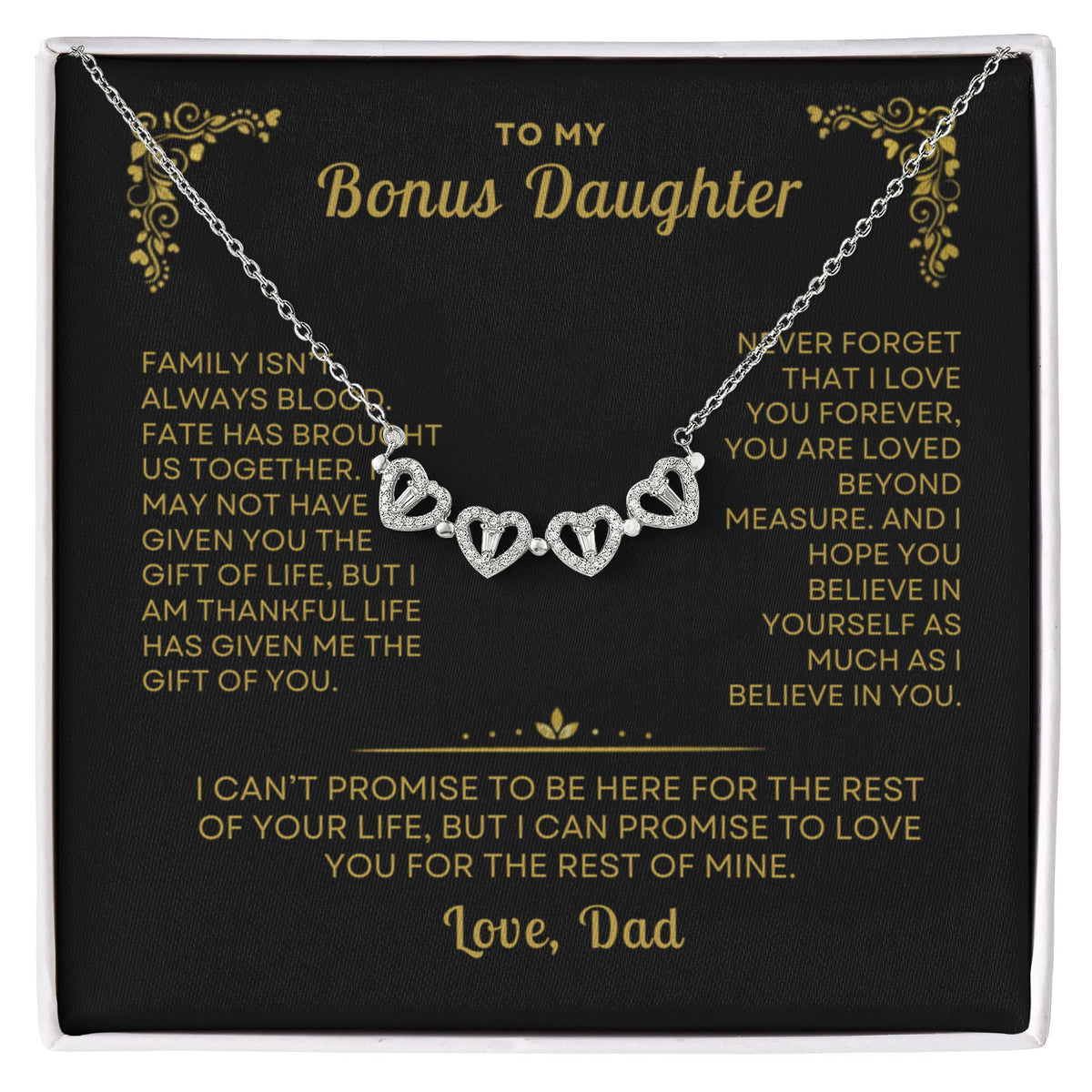 To My Bonus Daughter, Love Dad - Beautiful Gift Set