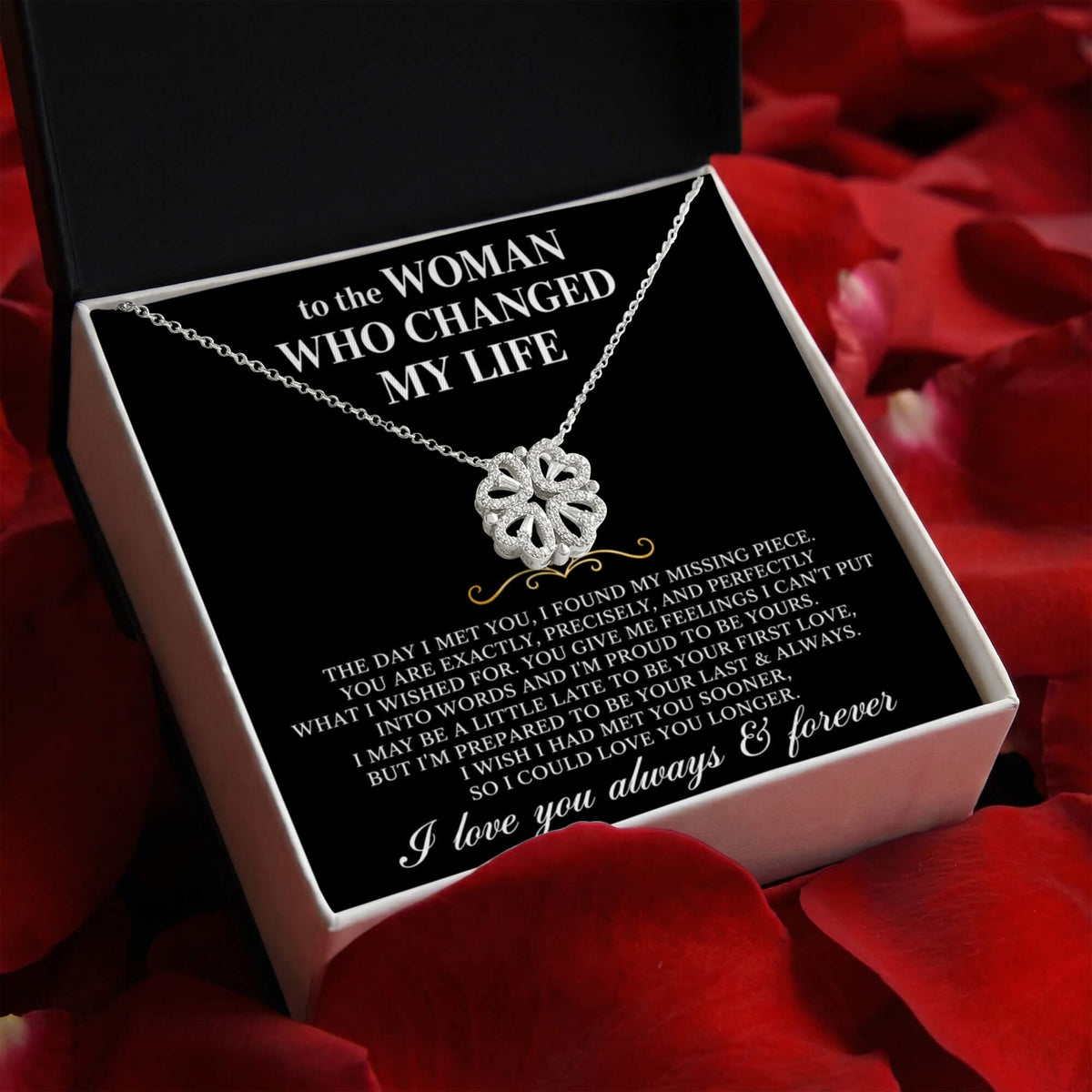 To the Woman Who Changed My Life - Infinity Love Necklace