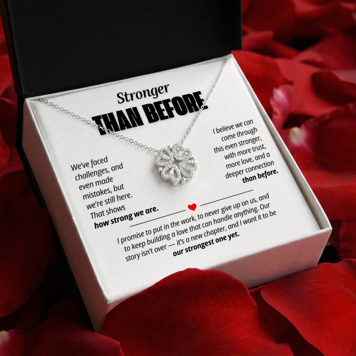 Stronger Than Before Necklace for Her – Magnetic Hearts Reconciliation Gift