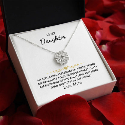 To My Daughter - Love Mom Magnetic Hearts Necklace Gift Set