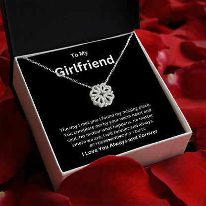 To My Girlfriend - Magnetic Hearts Necklace Gift Set