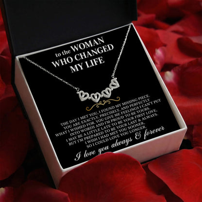 To the Woman Who Changed My Life - Infinity Love Necklace