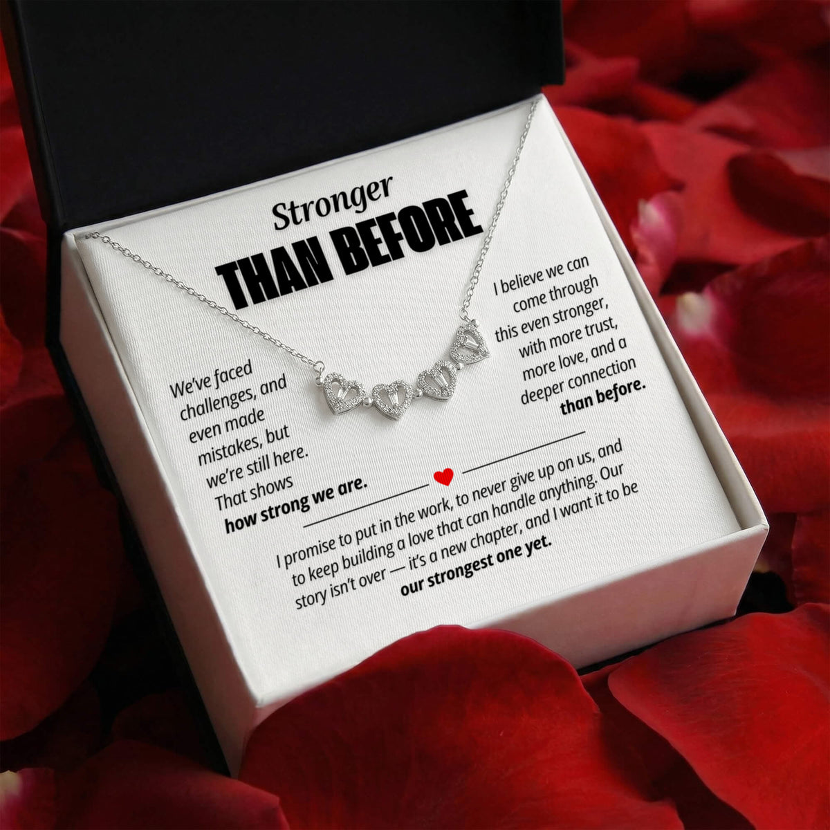 Stronger Than Before Necklace for Her – Magnetic Hearts Reconciliation Gift