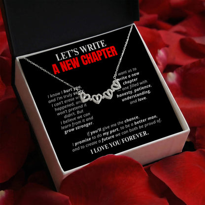 Let's Write a New Chapter Necklace for Her – Magnetic Hearts Apology Gift