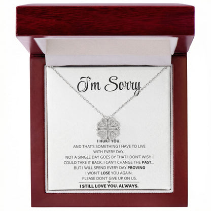 Apology Gift For Her - I Still Love You, Always - Magnetic Hearts Necklace