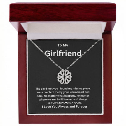 To My Girlfriend - Magnetic Hearts Necklace Gift Set