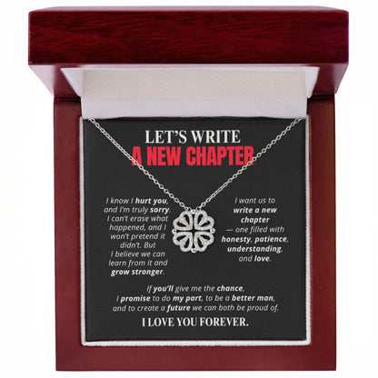 Let's Write a New Chapter Necklace for Her – Magnetic Hearts Apology Gift