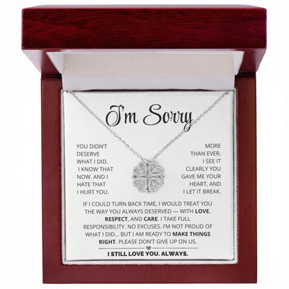 Apology Gift For Her - Magnetic Hearts Necklace Gift Set