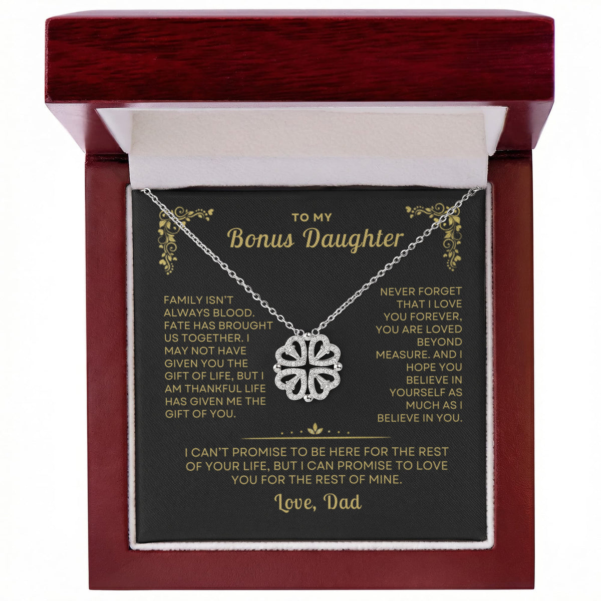 To My Bonus Daughter, Love Dad - Beautiful Gift Set