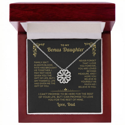 To My Bonus Daughter, Love Dad - Beautiful Gift Set