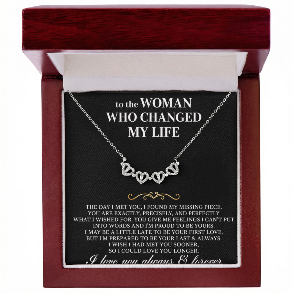 To the Woman Who Changed My Life - Infinity Love Necklace