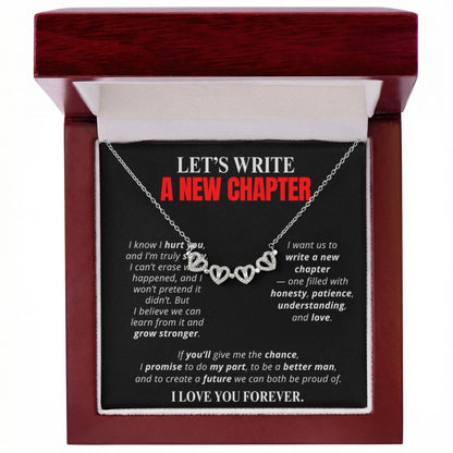 Let's Write a New Chapter Necklace for Her – Magnetic Hearts Apology Gift