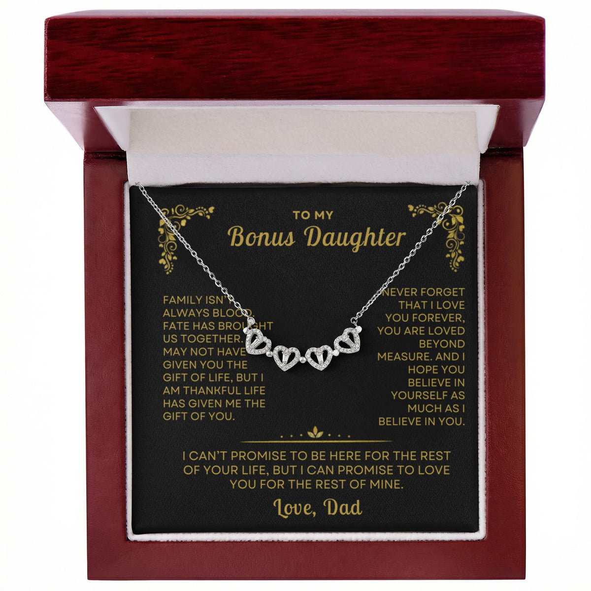 To My Bonus Daughter, Love Dad - Beautiful Gift Set