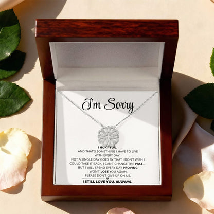 Apology Gift For Her - I Still Love You, Always - Magnetic Hearts Necklace