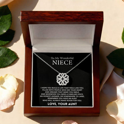 To My Wonderful Niece - Magnetic Hearts Necklace Gift Set