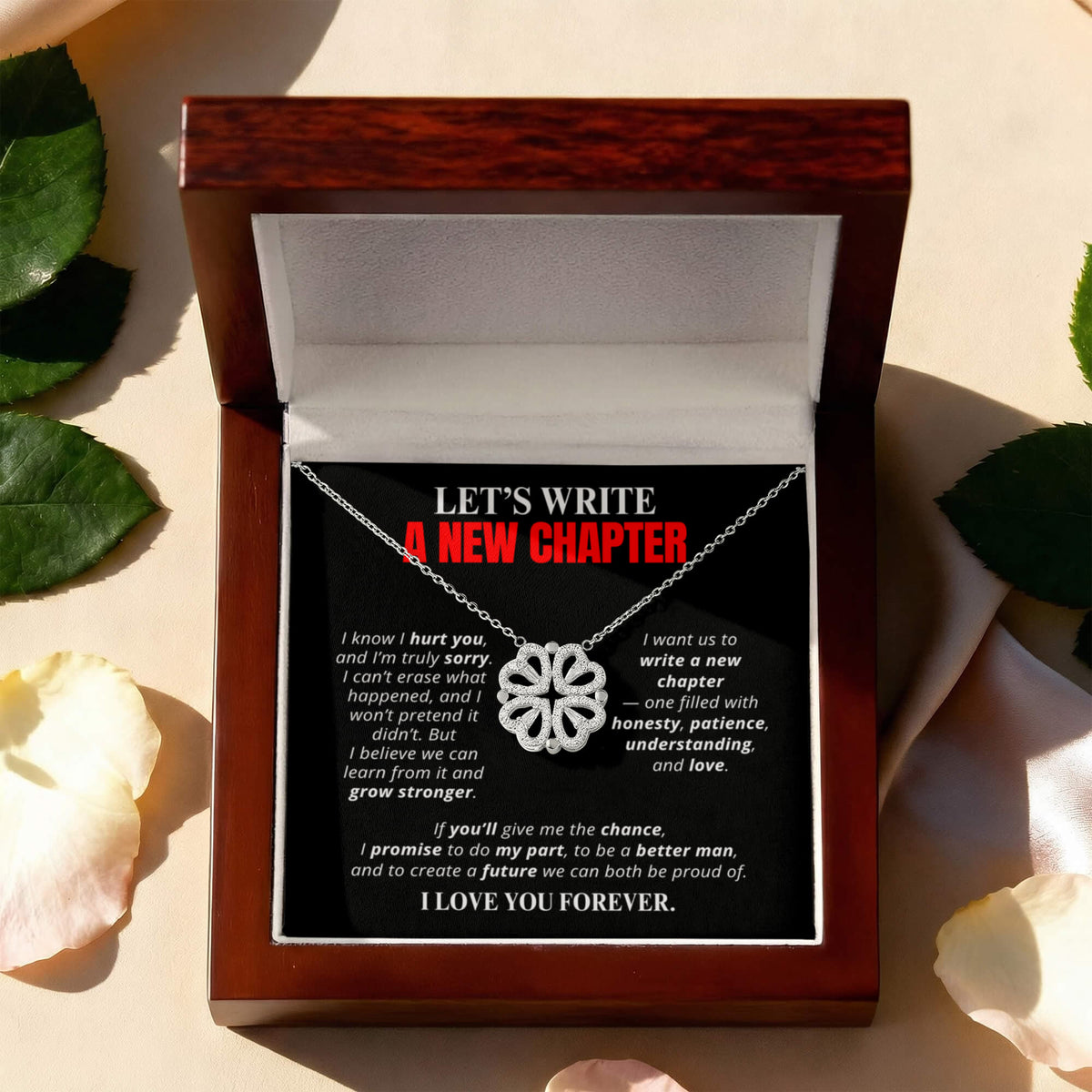 Let's Write a New Chapter Necklace for Her – Magnetic Hearts Apology Gift