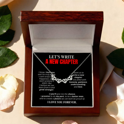 Let's Write a New Chapter Necklace for Her – Magnetic Hearts Apology Gift