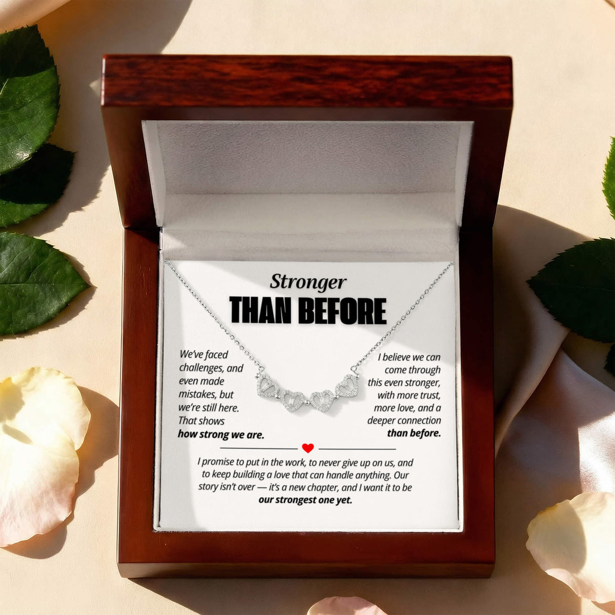 Stronger Than Before Necklace for Her – Magnetic Hearts Reconciliation Gift