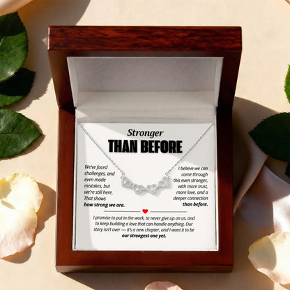 Stronger Than Before Necklace for Her – Magnetic Hearts Reconciliation Gift