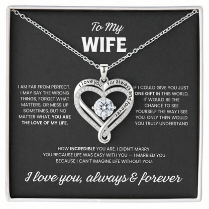 To my Wife - Heart Necklace GIft