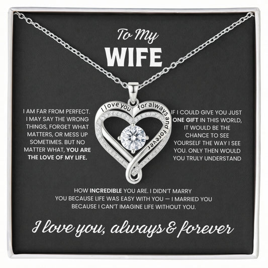 To my Wife - Heart Necklace GIft