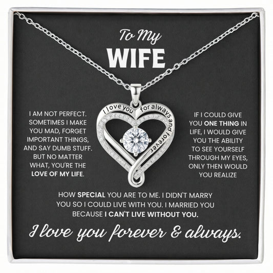 To My Wife - Heart Necklace Gift Set