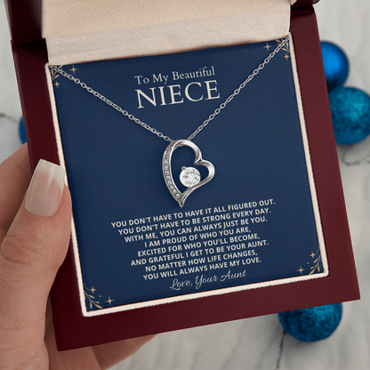 To My Beautifual Niece - Forever Love Necklace Gift Set