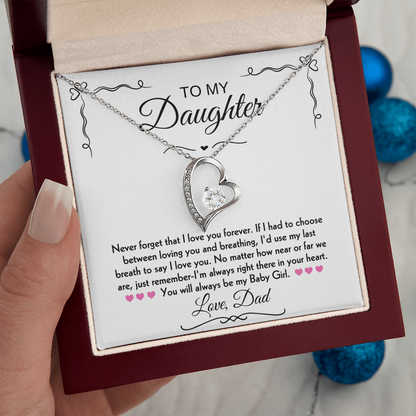 To My Daughter Forever Love Necklace Gift Set From Dad