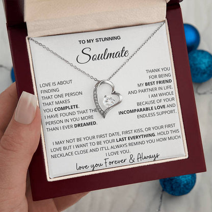 To My Stunning Soulmate-Remind You How Much I Love You-Love Knot necklace