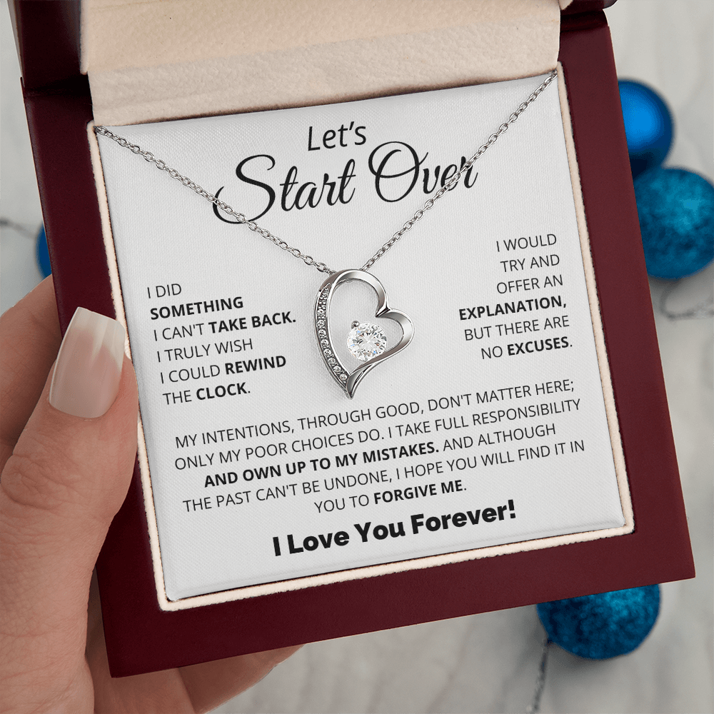 Let's Start Over - Apology Gift For Her - Forever Love Necklace