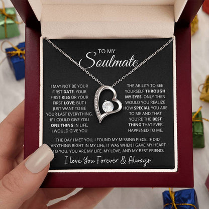 To My Soulmate | "My Life, My Love & My Best Friend" | Forever love Necklace