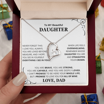 To My Daughter – Love You Forever Necklace Gift Set CFG659