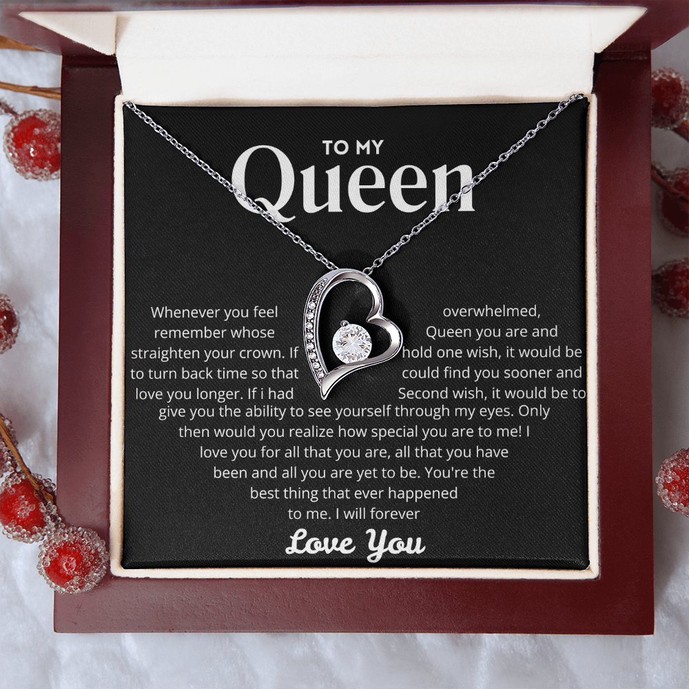 To my Queen – Love Heart Necklace