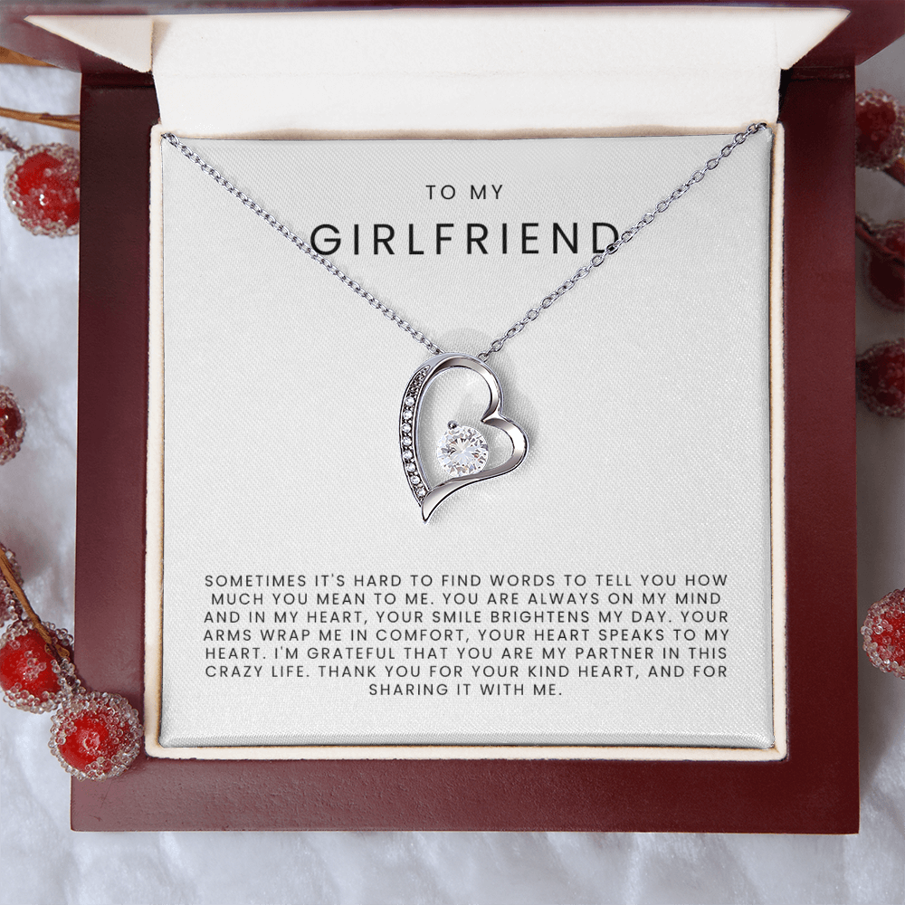 To My Girlfriend Necklace - Forever Love Necklace Gift Set
