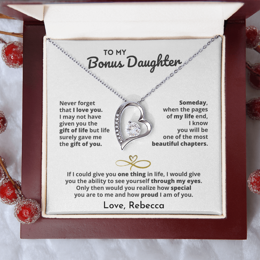 To My Bonus Daughter - Forever Love Gift Set Personalize with Name