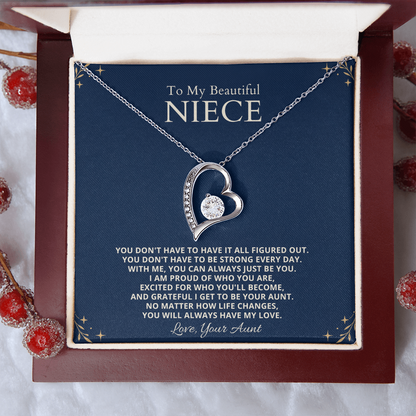 To My Beautifual Niece - Forever Love Necklace Gift Set