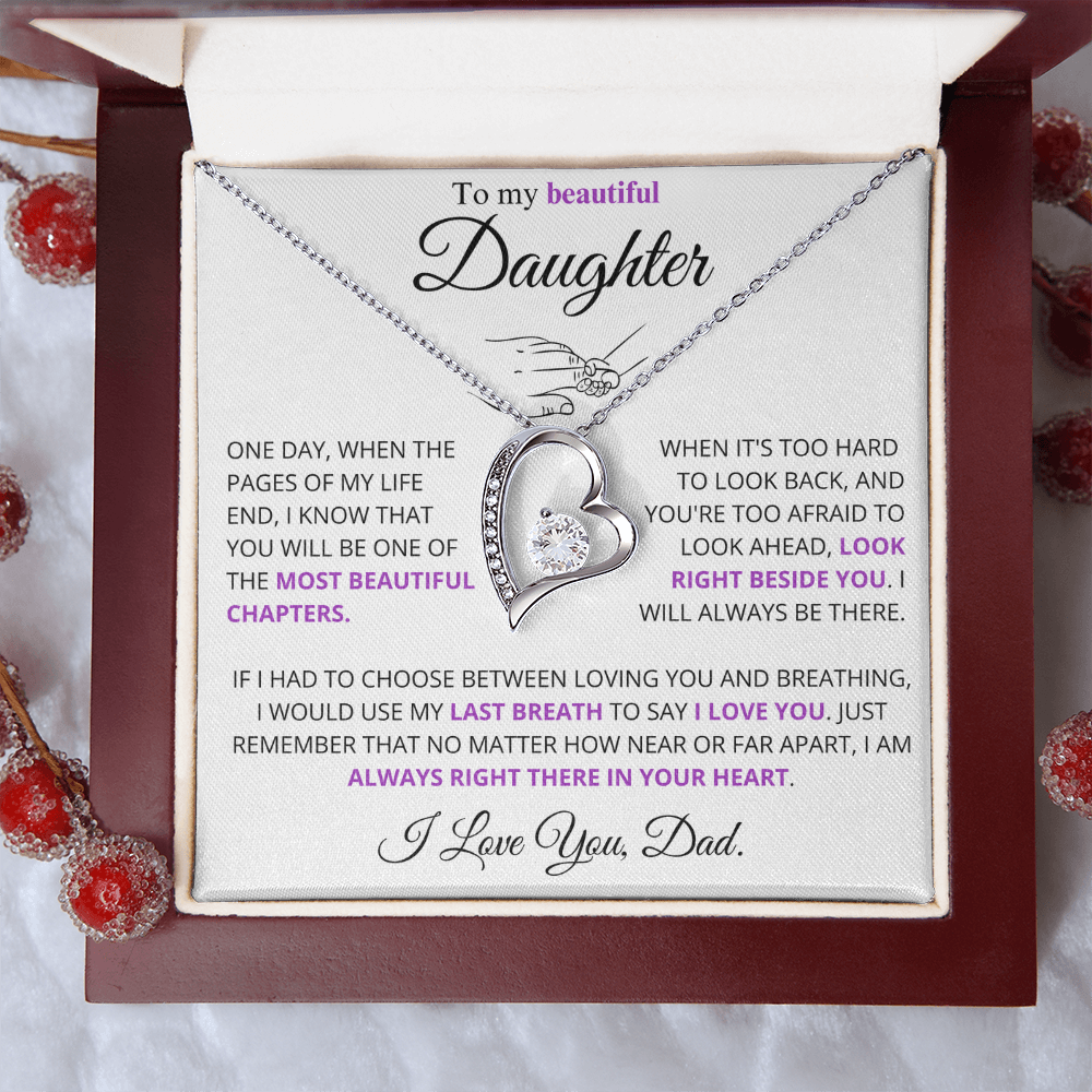 (Almost Sold Out) I would use my last breath to say I Love You - Necklace For Daughter