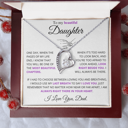 (Almost Sold Out) I would use my last breath to say I Love You - Necklace For Daughter