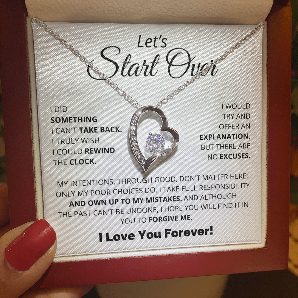 Let's Start Over - Apology Gift For Her - Forever Love Necklace