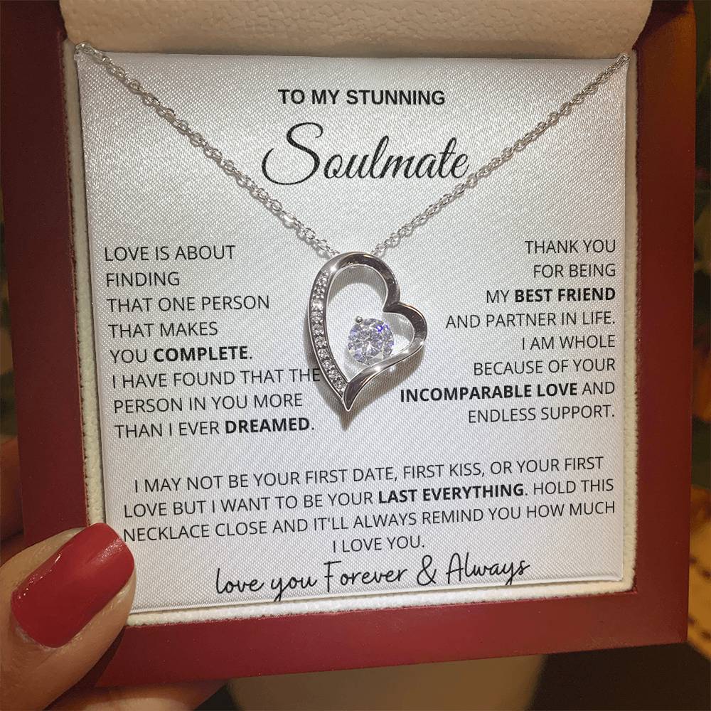 To My Stunning Soulmate-Remind You How Much I Love You-Love Knot necklace