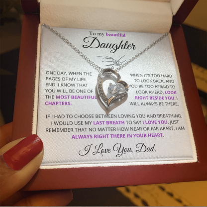 (Almost Sold Out) I would use my last breath to say I Love You - Necklace For Daughter