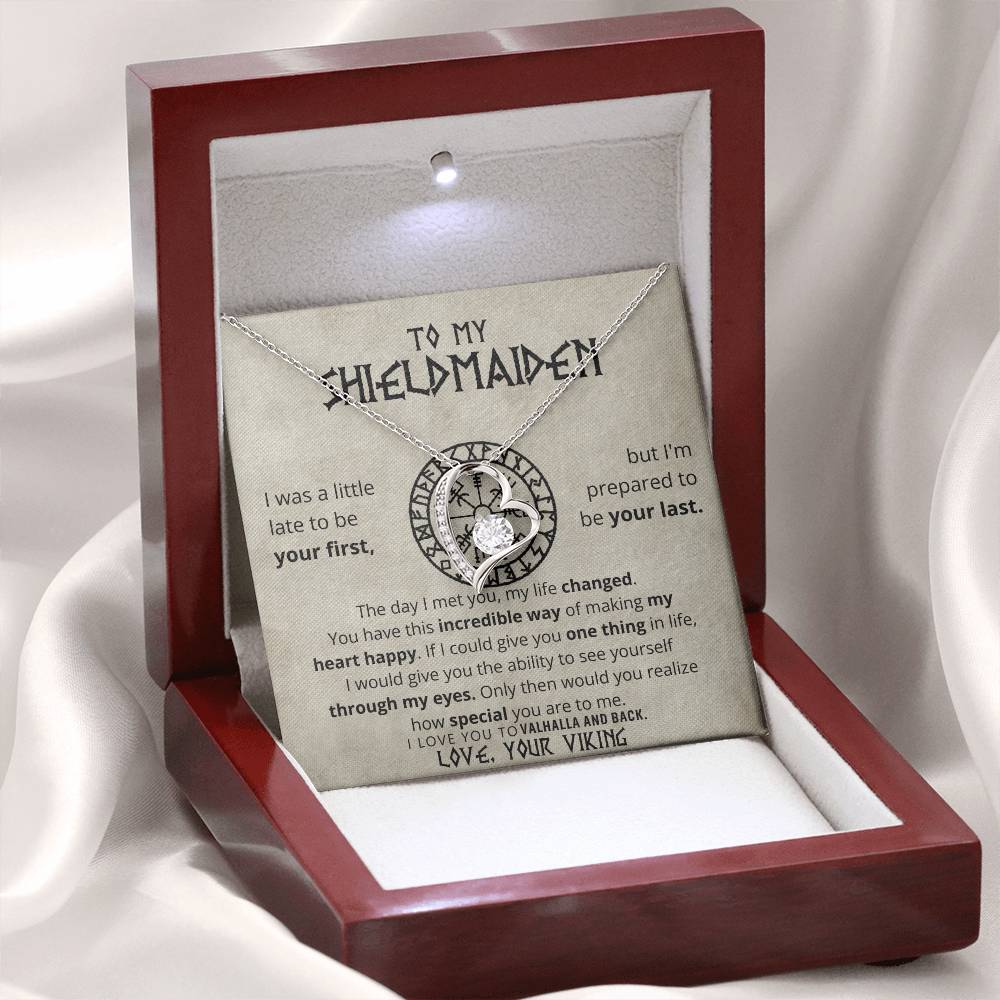 To My Shieldmaiden - Love, Your Viking - Forever Love Necklace Gift Set CFG607