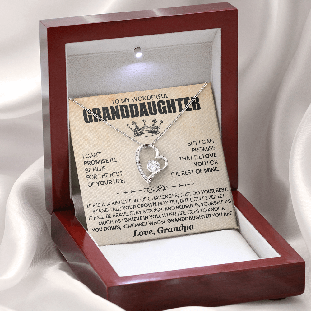 To My Wonderful Granddaughter - Forever Love Necklace Gift Set