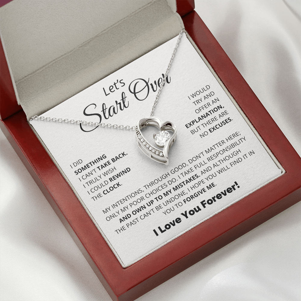 Let's Start Over - Apology Gift For Her - Forever Love Necklace