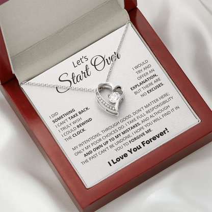 Let's Start Over - Apology Gift For Her - Forever Love Necklace