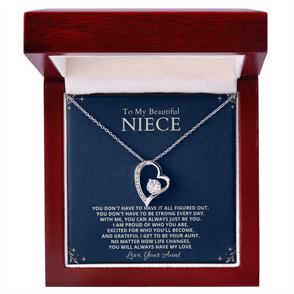 To My Beautifual Niece - Forever Love Necklace Gift Set