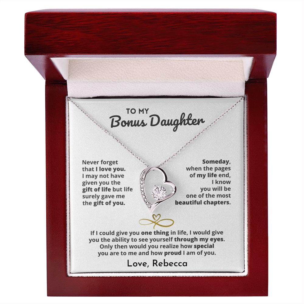 To My Bonus Daughter - Forever Love Gift Set Personalize with Name