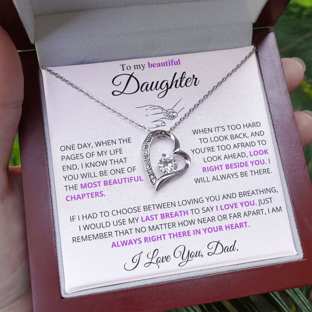 (Almost Sold Out) I would use my last breath to say I Love You - Necklace For Daughter